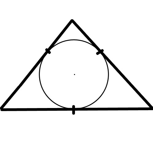 Треугольник описанный около окружности картинка