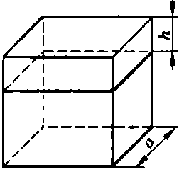 Ребро куба равно а м. От этого куба отрезан прямоугольный параллелепипед, высота