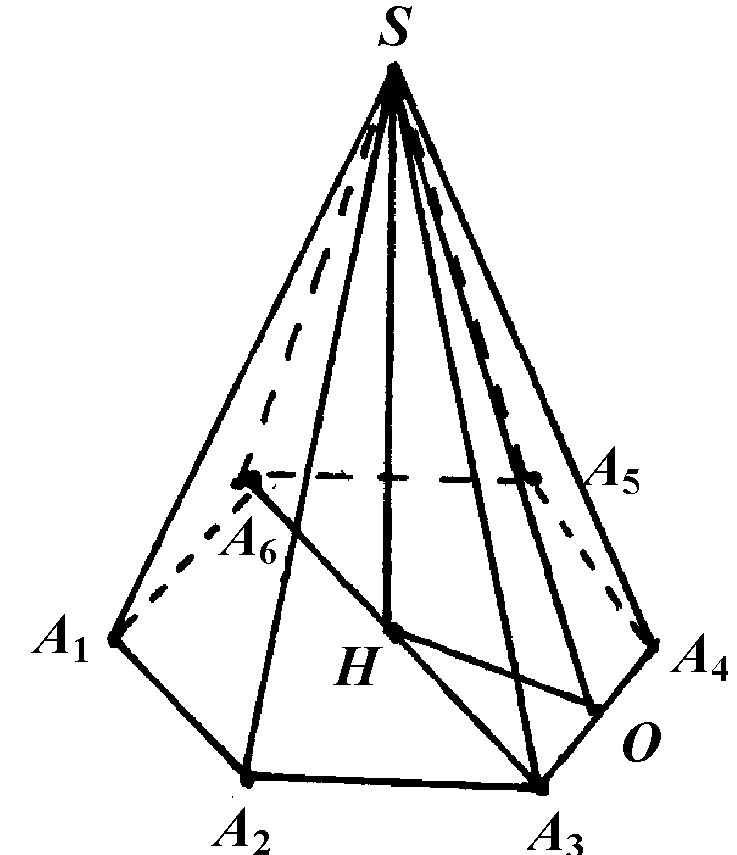 Правильная шестиугольная пирамида рисунок